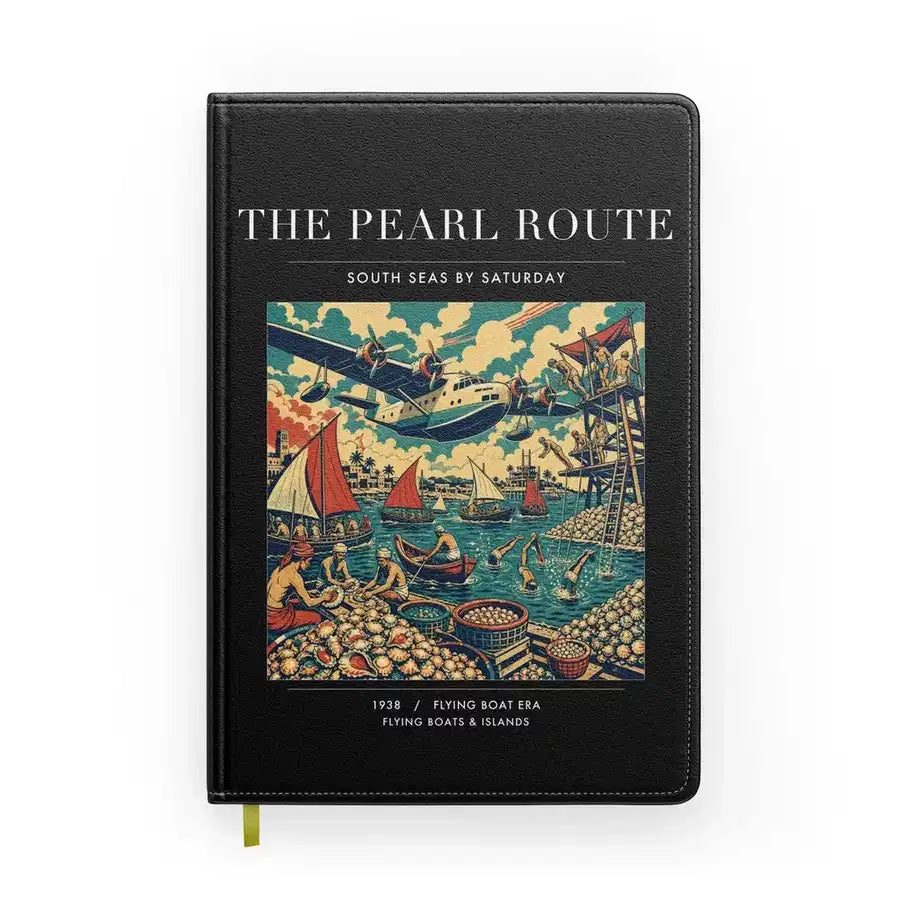VINTAGE G4072 - The Pearl Route - Designed Notebooks design on black
