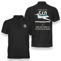 Thumbnail for Cessna Citation 560 - Citation V design on black double-side polo t-shirt, double-side print