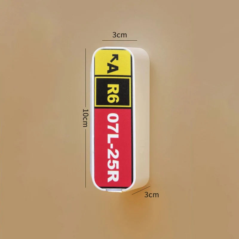A6 R6 07L-25R Light Fridge aviation design magnet in strong neodymium core.