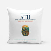 Thumbnail for Athens International Eleftherios Venizelos Airport (ATH) design on white pillow