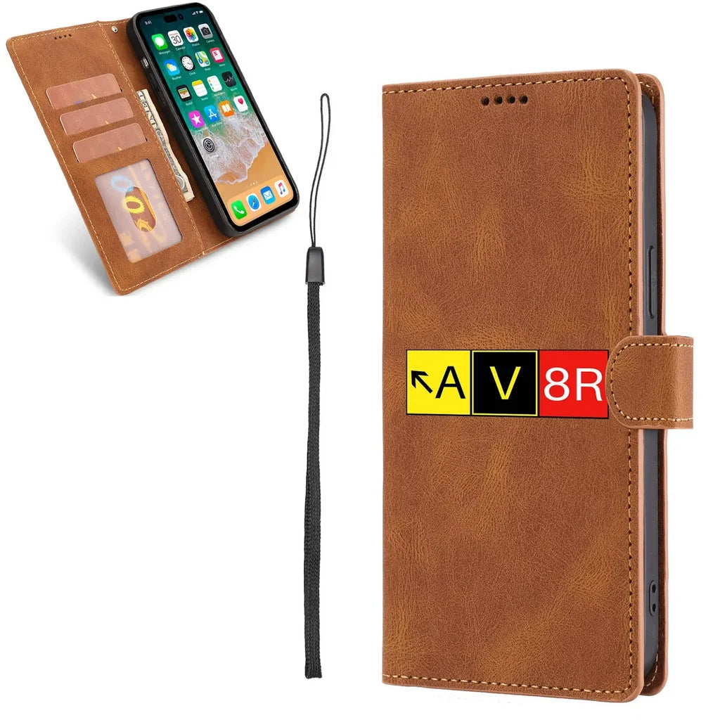 AV8R Leather Samsung A aviation themed leather Samsung Galaxy A-series case for Samsung Galaxy A-series.
