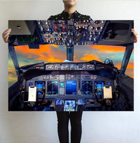 Thumbnail for Amazing Boeing 737 Cockpit aviation themed poster, premium poster paper.