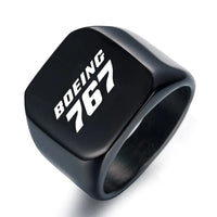 Thumbnail for Boeing 767 & Text aviation ring in stainless steel.
