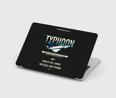 Airbus Eurofighter Typhoon Twin-seat design on black MacBook case