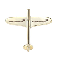 Thumbnail for Garuda Indonesia Airlines Airplane Shape aviation airplane-shape brooch, polished alloy body with engraved detail.