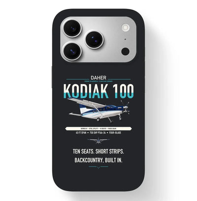 Daher Kodiak 100 Series III design on black magsafe iphone case, for iPhone 17 Pro