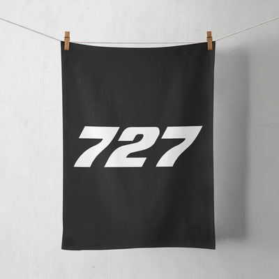 Boeing 727 Flat Text aviation design on soft absorbent cotton towel.