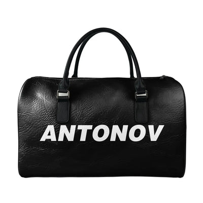 Antonov & Text aviation print leather travel bag, full-grain leather.