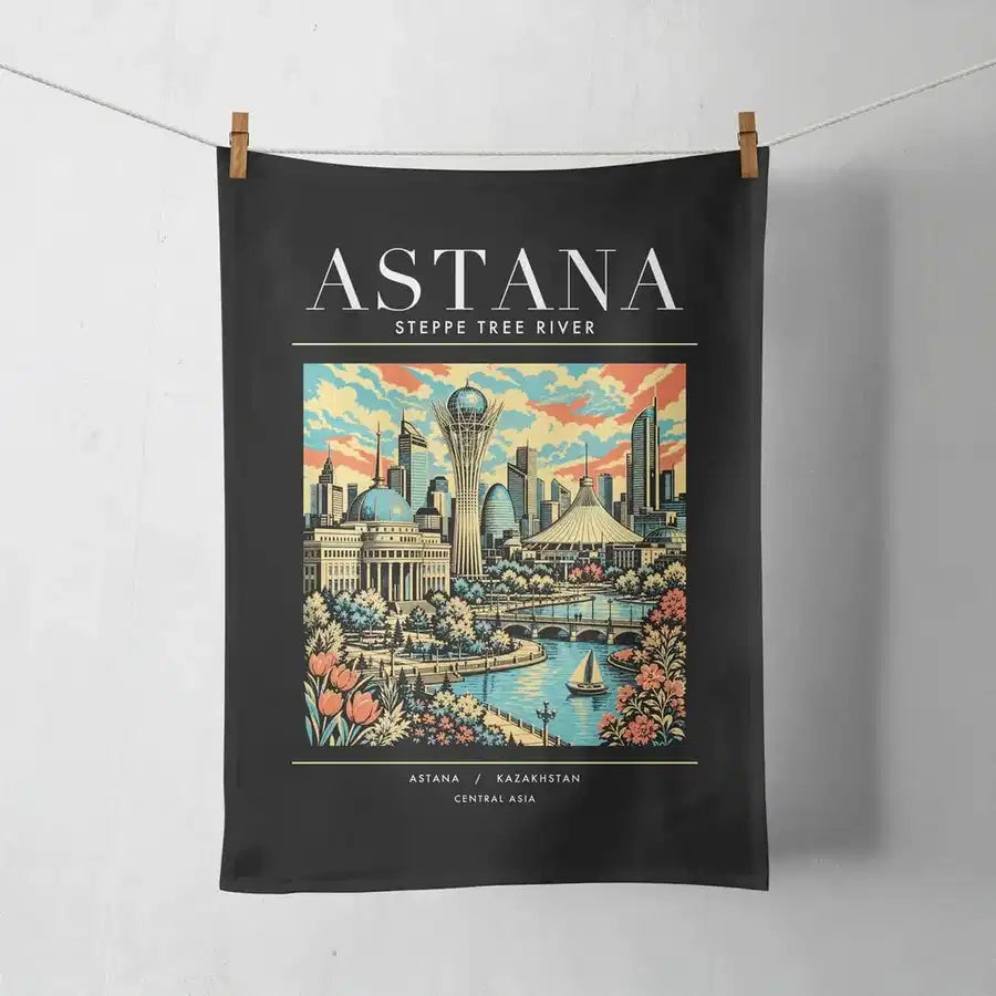 ASTANA - Poster - Towel - Black