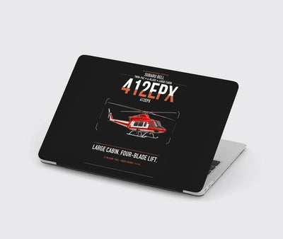 SUBARU Bell 412EPX design on black MacBook case