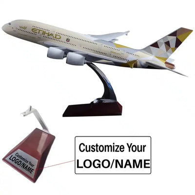 Etihad Airways Airbus A380 Airplane Model (Handmade 45CM) aviation themed special-edition big-scale model aircraft, diecast model.