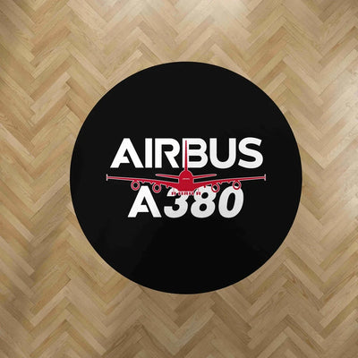 Amazing Airbus A380 Carpet & Floor Mats (Round) aviation design on durable carpet pile with non-slip backing round carpet flo.