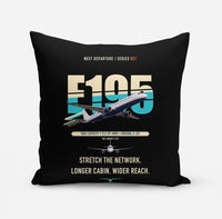 Thumbnail for Embraer E195 design on black pillow