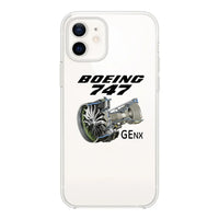 Thumbnail for Boeing 747 & GENX Engine Transparent Silicone aviation print transparent iPhone case, fits iPhone.