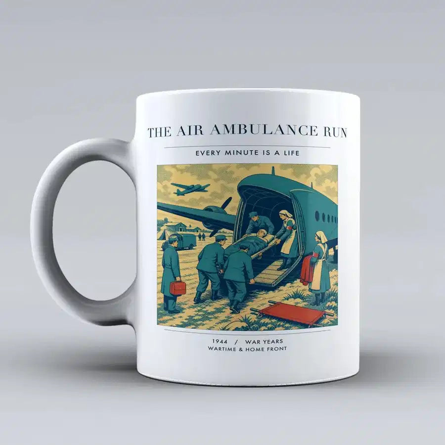 VINTAGE G4506 - The Air Ambulance Run - Ceramic Mug design on white