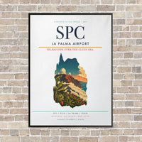 Thumbnail for La Palma Airport SPC vertical canvas print - framed - white background