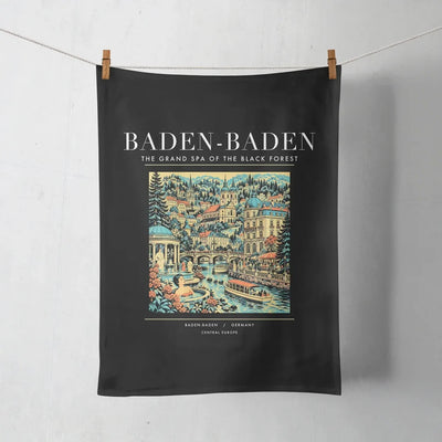 BADEN-BADEN - Poster - Towel - Black