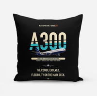 Thumbnail for Airbus A300C4-600 design on black pillow