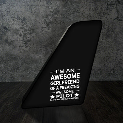 I am an Awesome Girlfriend Led Aircraft Tail aviation art 3D aircraft tail lamp in premium acrylic with LED.