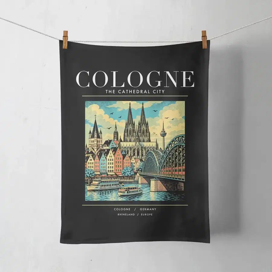 COLOGNE - Poster - Towel - Black
