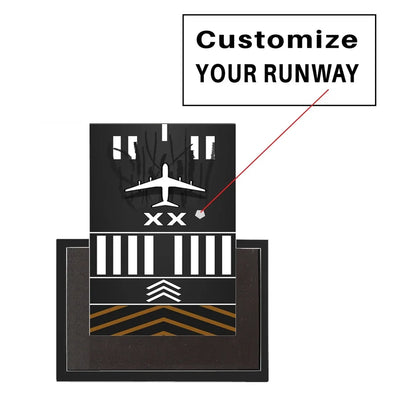 Customizable Runway aviation themed magnet, strong neodymium core.