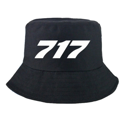 Boeing 717 Flat Text Summer aviation embroidery on breathable cotton summer hat.