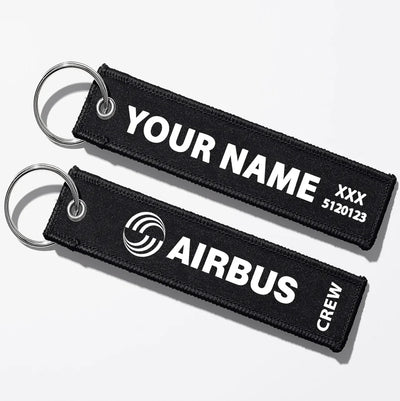 AIRBUS Cabin Crew Tag aviation Remove Before Flight key chain, aviation-tag style webbing.