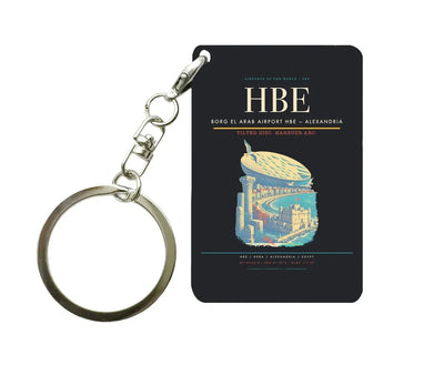 Borg El Arab Airport HBE — Alexandria Key Chain design on black key chain