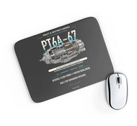 Thumbnail for PT6A-67 design on black rectangle mouse pad