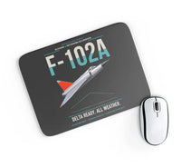 Thumbnail for F-102A Delta Dagger design on black rectangle mouse pad