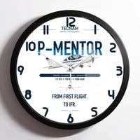 Thumbnail for Tecnam P-Mentor design on white framed wall clock