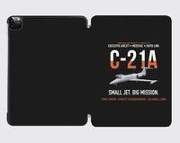 Thumbnail for C-21A Learjet Small Jet Big Mission design on black ipad tablet case