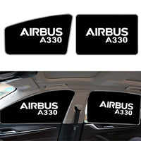 Thumbnail for Airbus A330 & Text Car Sun Shade (Side window) aviation design on reflective polyester car side window sun shade.