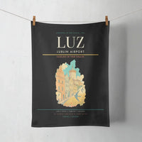 Thumbnail for Lublin Airport (LUZ) design on black towel
