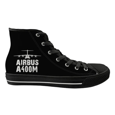 Airbus A400M & Plane Long Canvas Shoes (Women) aviation design on durable canvas women's canvas shoes.