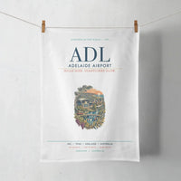 Thumbnail for Adelaide Airport (ADL) design on white towel