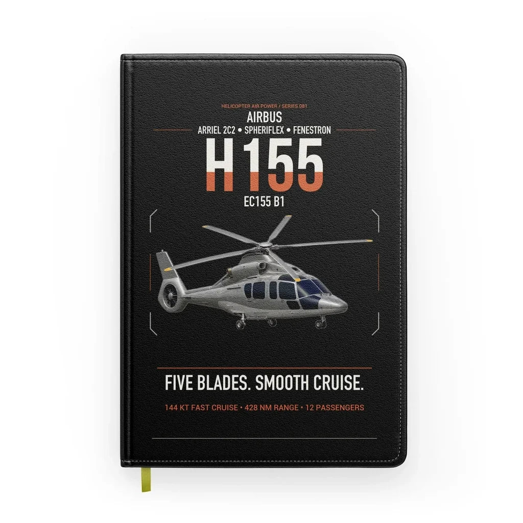 Airbus H155 EC155 B1 design on black notebook
