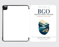 Thumbnail for Bergen Airport Flesland (BGO) design on white ipad tablet case
