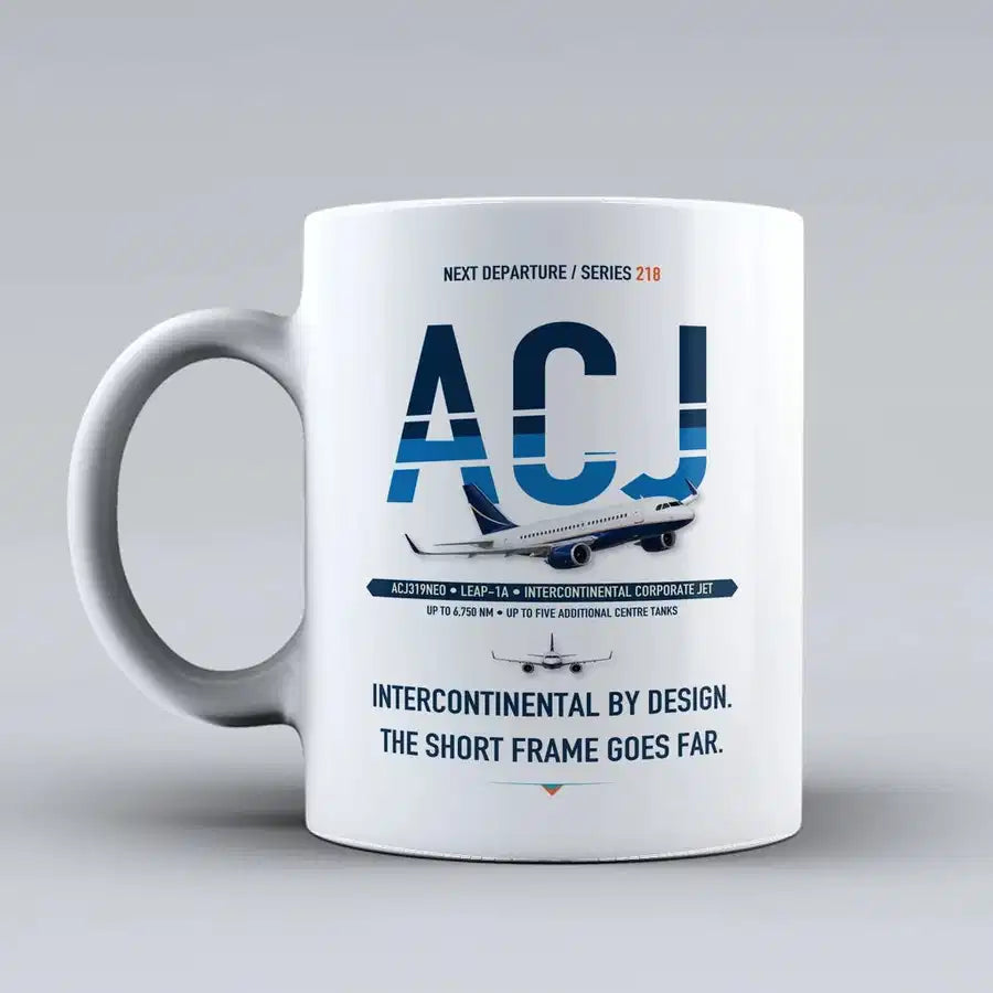 ACJ319neo Mug design on white airbus