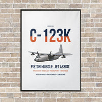Thumbnail for C-123K Provider vertical canvas print - framed - white background