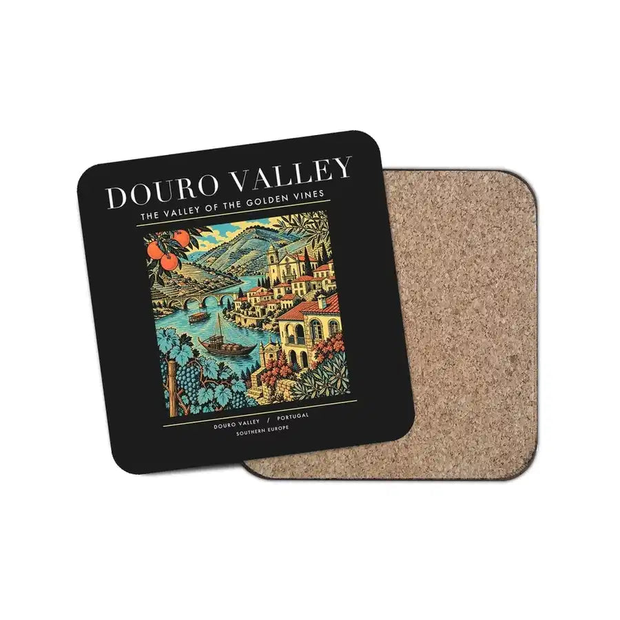 DOURO VALLEY - Poster - Coaster - Black