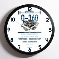Thumbnail for O-360 design on white framed wall clock