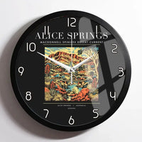 Thumbnail for ALICE SPRINGS - Poster - Wall Clock Framed - Black