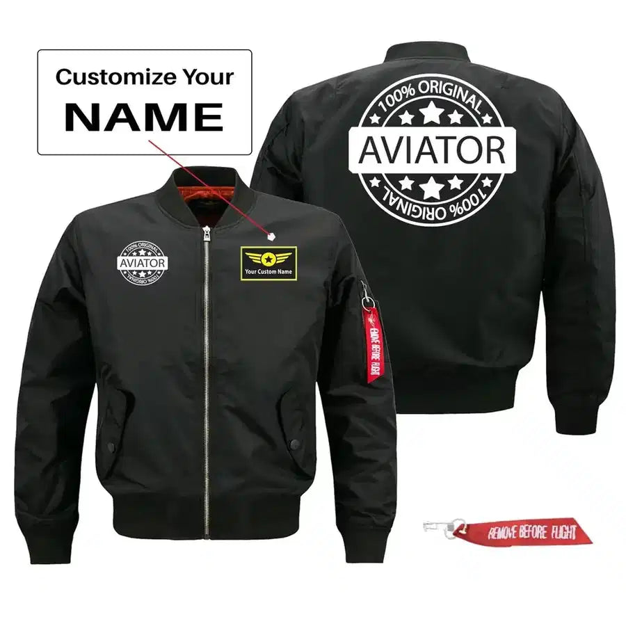 %100 Original Aviator Pilot Jackets (Customizable) aviation design printed on comfortable shell with classic fit designed jacket.