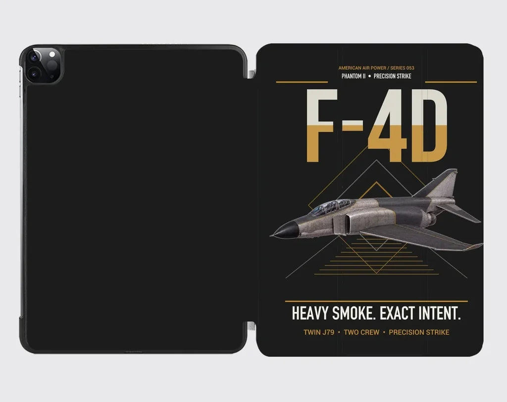F-4D Phantom II design on black ipad tablet case