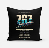 Thumbnail for Boeing 787-10 Dreamliner design on black pillow