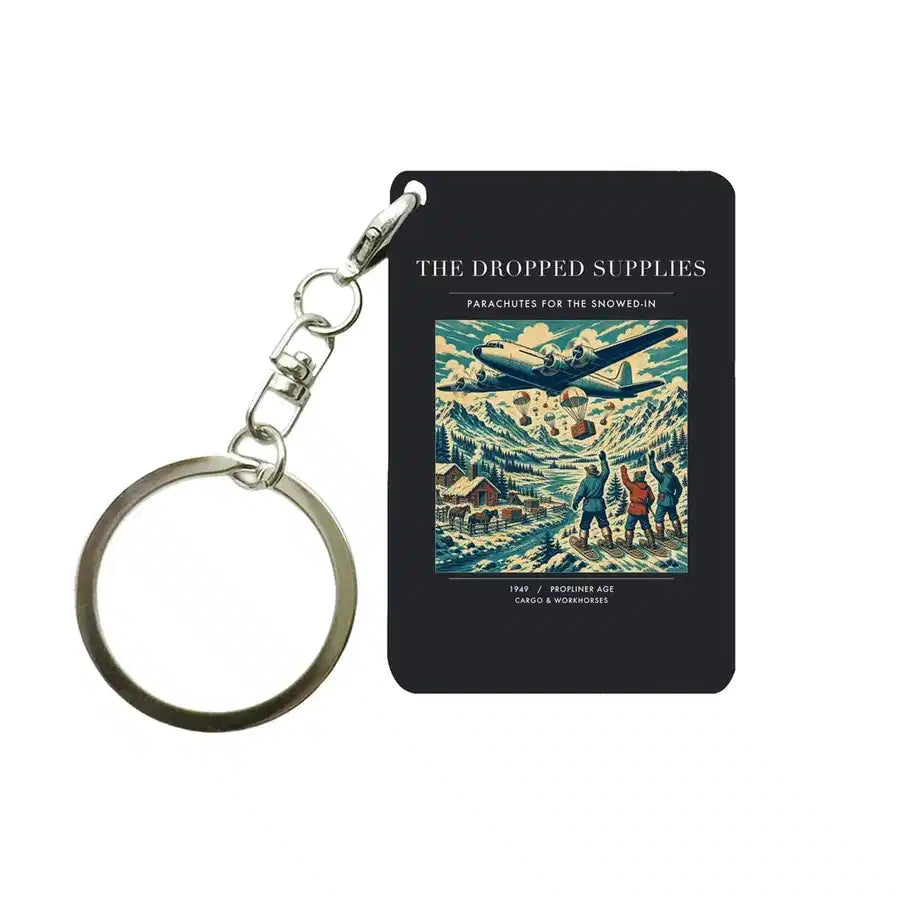 VINTAGE G4234 - The Dropped Supplies - Designed Key Chain design on black