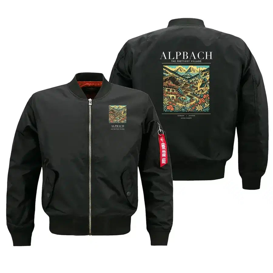 ALPBACH - Poster - Bomber Jacket - Black