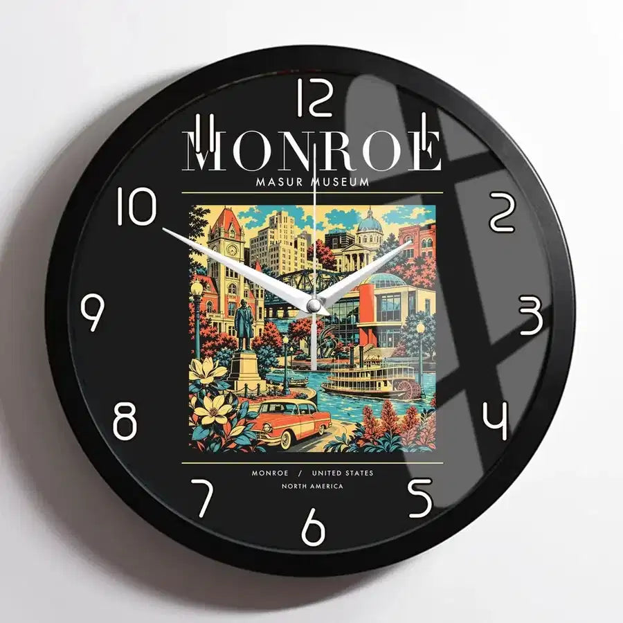 MONROE - Poster - Wall Clock Framed - Black
