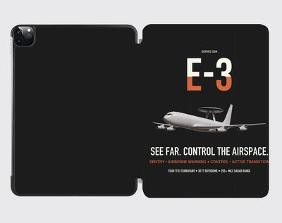 E-3 Sentry AWACS design on black ipad tablet case